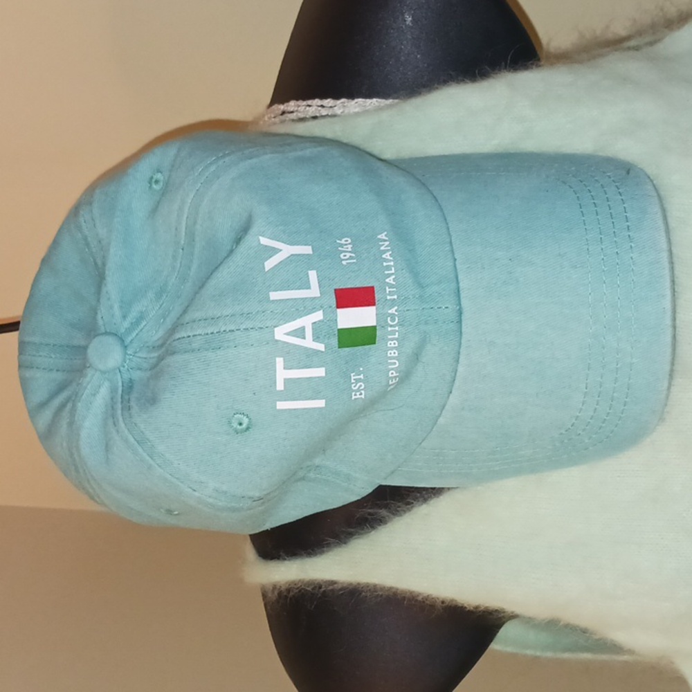 New!Italy ,bright,aqua green, Baseball Cap